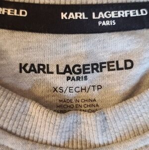 Karl Lagerfeld Light Gray Womens Sweatshirt Size XS